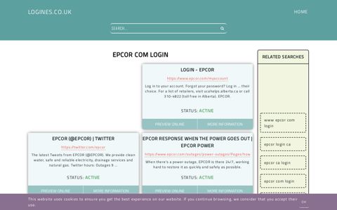epcor com login - General Information about Login - Logines.co.uk