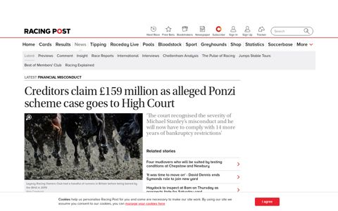 Creditors claim £159 million as alleged Ponzi ... - Racing Post