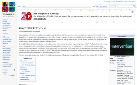 Intervention (TV series) - Wikipedia