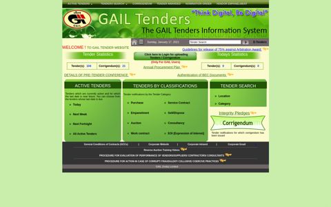 GAIL Tenders