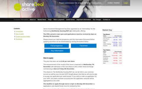 shareDeal active - Prospectus - Jarvis Investment Management