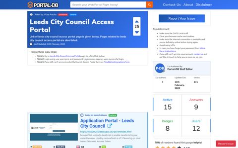 Leeds City Council Access Portal