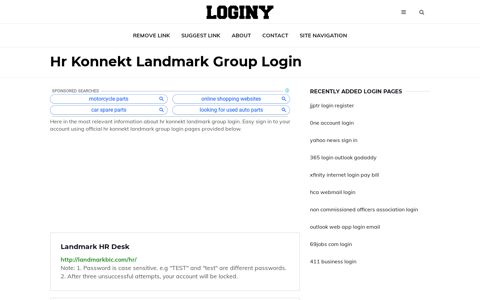 Hr Konnekt Landmark Group Login ✔️ One Click Login - Loginy