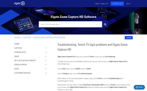 Troubleshooting: Twitch.TV login problems and Elgato Game ...