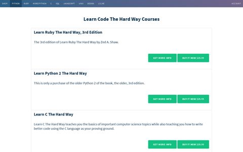 Learn Code the Hard Way
