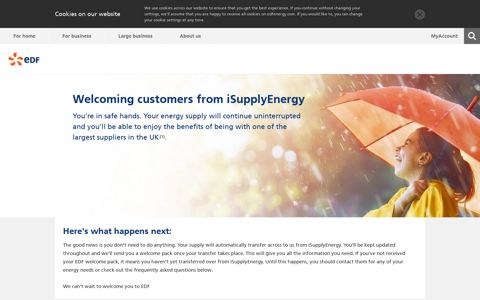 Welcoming iSupplyEnergy customers | EDF - EDF Energy
