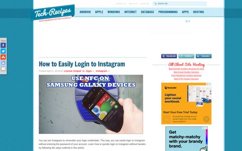 How to Easily Login to Instagram - Tech-Recipes