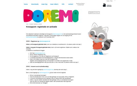 Knooppunt: registratie en activatie-Doremi_NL