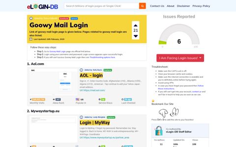 Goowy Mail Login - A database full of login pages from all ...