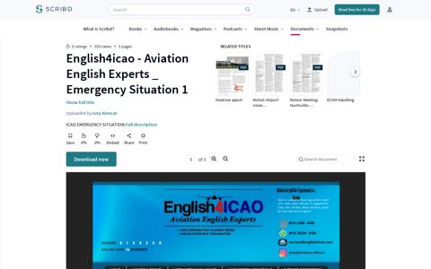 English4icao - Aviation English Experts _ Emergency ... - Scribd