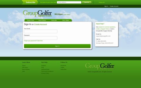 Sign In to Your GroupGolfer Account | GroupGolfer.com