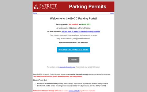 Everett Community College Parking Permits - Home