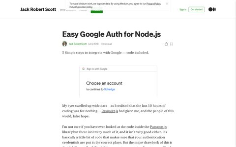 Easy Google Auth for Node.js. 5 Simple steps to integrate with ...