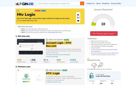 Htv Login - A database full of login pages from all over the ...