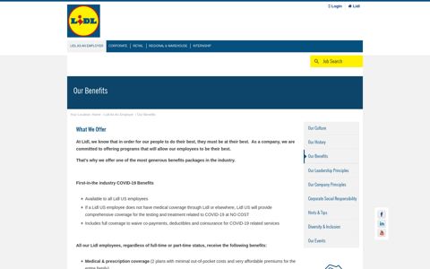 Our Benefits - Careers Lidl US
