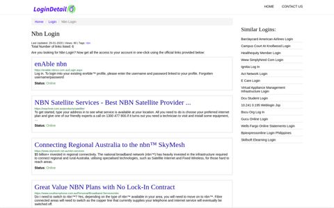 Nbn Login enAble nbn - https://enable.nbnco.com.au/Login.aspx