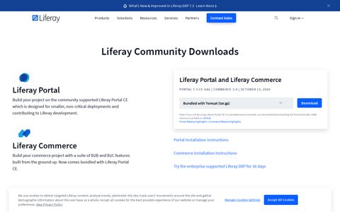 Download Liferay Portal CE or Commerce