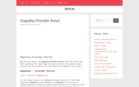 Empathia Provider Portal | TECPLAC