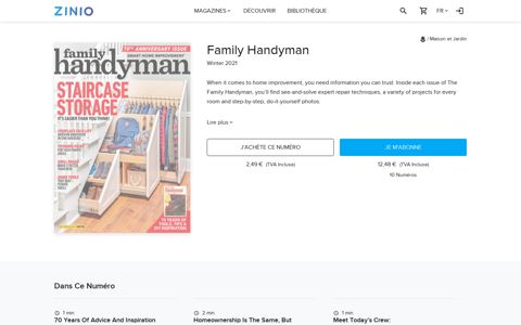 Family Handyman subscription - Zinio