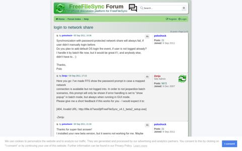 login to network share - FreeFileSync Forum