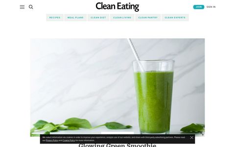 Glowing Green Smoothie Recipe - Clean Eating