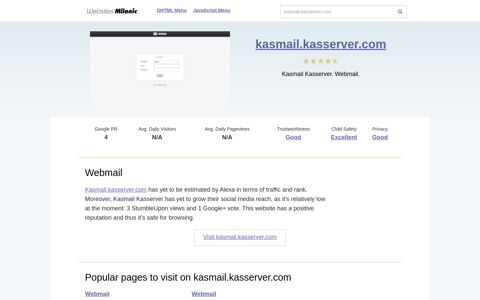 Kasmail.kasserver.com website. Webmail.
