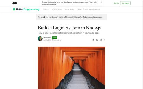 Build a Login System in Node.js. How to use Passport.js for ...
