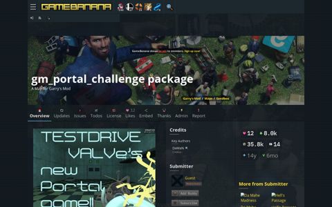 gm_portal_challenge package [Garry's Mod] [Maps]