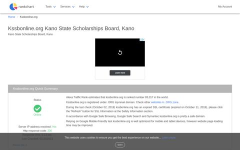kssbonline.org - Kano State Scholarships Board, Kano