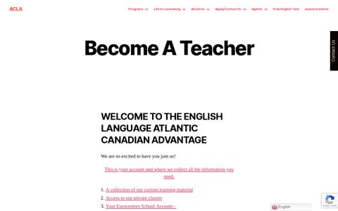 Become A Teacher - Eurocentres Atlantic Canada