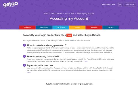 Accessing my Account – GetGo Help Center