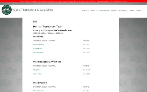 HR | Ward Transport & Logistics