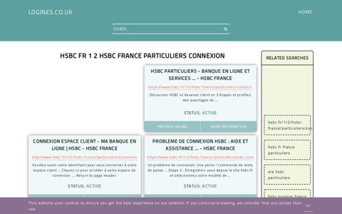 hsbc fr 1 2 hsbc france particuliers connexion - General Information ...