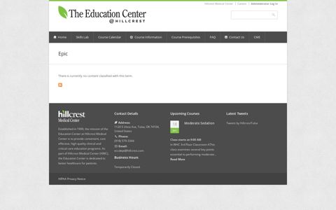 Epic | Hillcrest Education Center