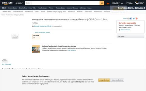 Hoppenstedt Firmendatenbank Auskunfts-CD I/2018: Amazon ...