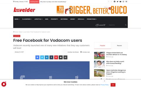 Free Facebook for Vodacom users - Lowvelder