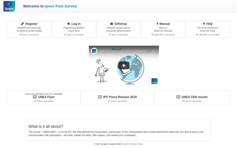 Ipsos Post Survey: We improve the quality of global mail ...