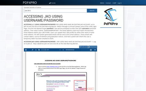 accessing jko using username/password - PDF4PRO