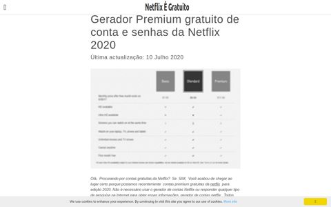 Gerador Premium gratuito de conta e senhas da Netflix 2020