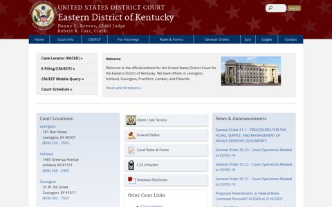 Eastern District of Kentucky | United States District Court