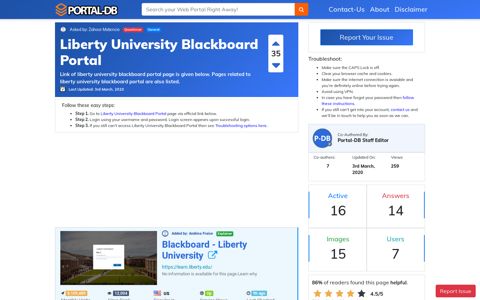 Liberty University Blackboard Portal