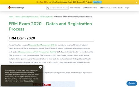 FRM Exam 2020 - Dates and Registration Process