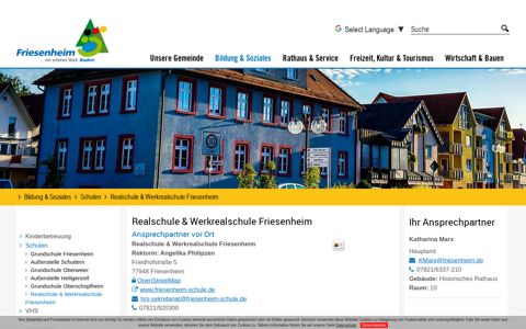 Realschule & Werkrealschule ... - Gemeinde Friesenheim