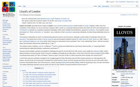 Lloyd's of London - Wikipedia