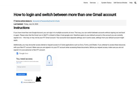 How to login and switch between more than one Gmail account