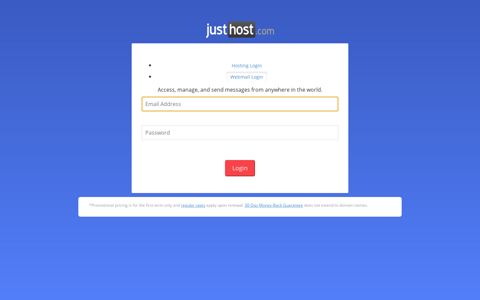 Webmail Login - Just Host cPanel