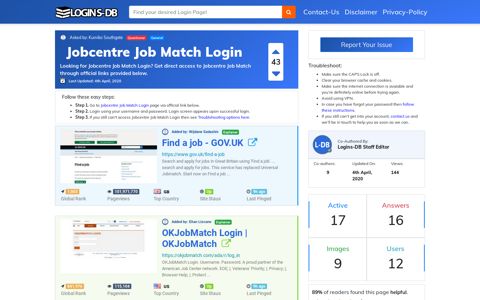 Jobcentre Job Match Login - Logins-DB