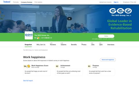 The GEO Group, Inc. Careers and Employment | Indeed.com
