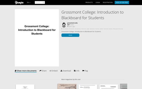 Grossmont College: Introduction to Blackboard for Students