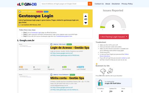 Gestaospa Login - A database full of login pages from all over the ...